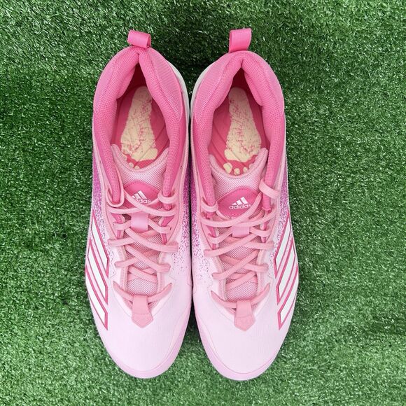 Adidas Icon Bounce 6 Baseball Cleats Men's 13.5 Mother’s Day Pink GZ0443 Metal - Picture 12 of 17